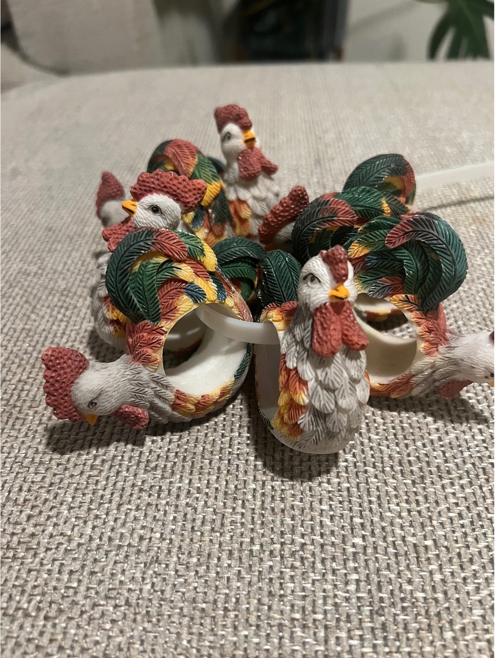Vintage Rooster Napkin Rings